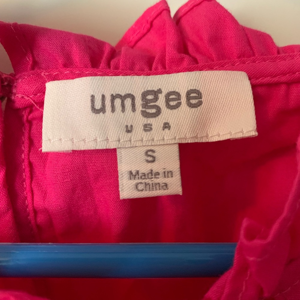 Umgee Flutter Sleeve Boho Top Size Small - image 3